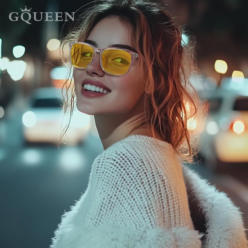 GQUEEN Fashion Glasses Non Prescription Fake Glasses for Women Men Clear Lens Square, 201582 - Image 2